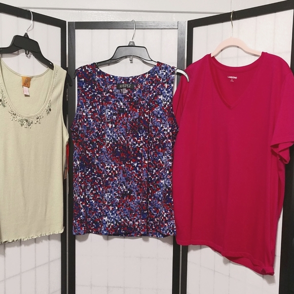 Kasper, Lands End, Ruby Rd Tops - 3 Top Bundle sz Large